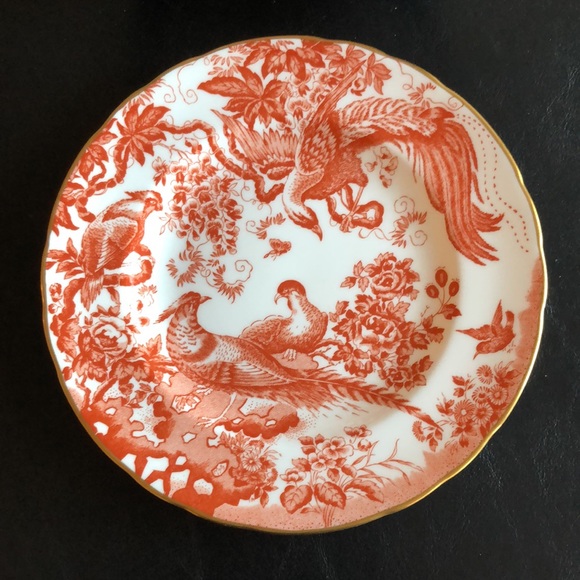 4 Royal Crown Derby Red Aves English Bone China Salad Plates 8.5” EXCELLENT - Picture 5 of 7